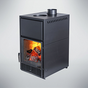 Печь-Камин Варвара "ГАРМОНИЯ 1309 ЧЕРНЫЙ" (new) (Стальная 3D футеровка)